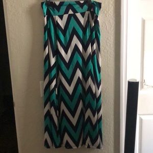 Chevron Maxi Skirt